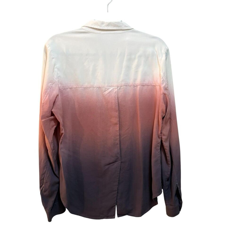Ariat Shirt Womens Medium Multicolor Ombre Fade Button Front Long Sleeve Top - Picture 3 of 5